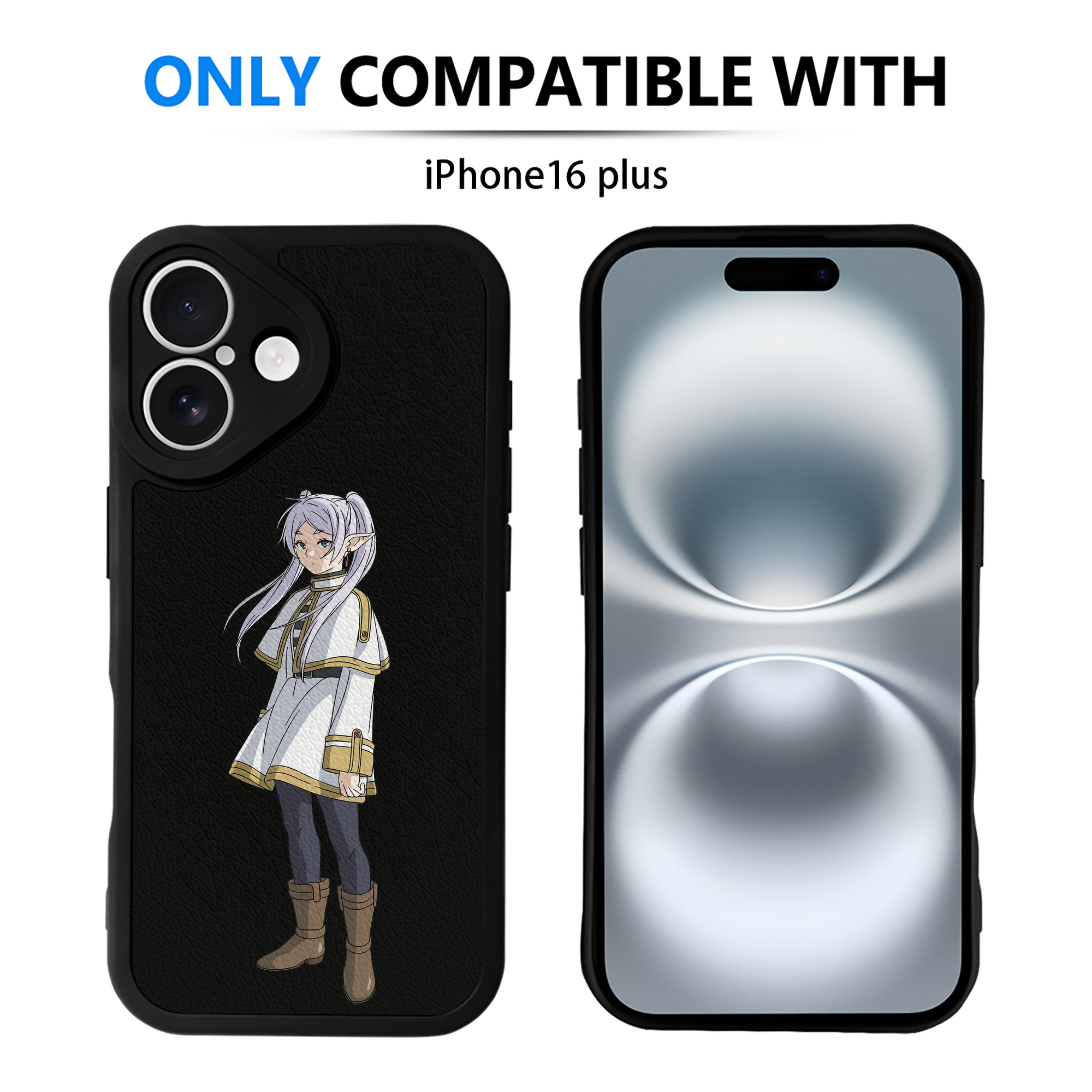 （画像用） 葬送のフリーレン Frieren 【iPhone 16シリーズ対応】シリコンスマホケース（レザー調） 材質：シリコン